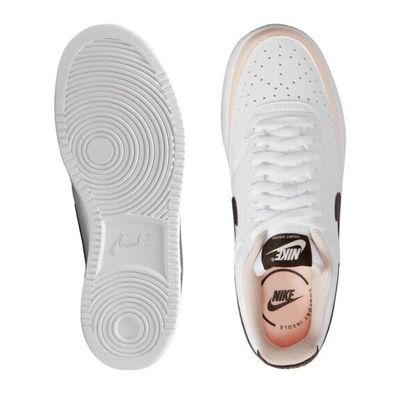 NIKE Court Vision Low Next Nature - Womens 5.5 -White / Black/ Light soft pink - Picture 5 of 5